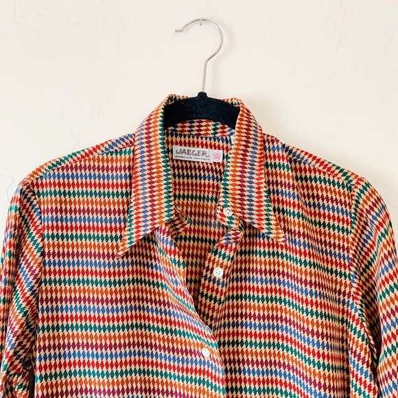vintage gucci-esq patterned blouse, small - Picture 4 of 10